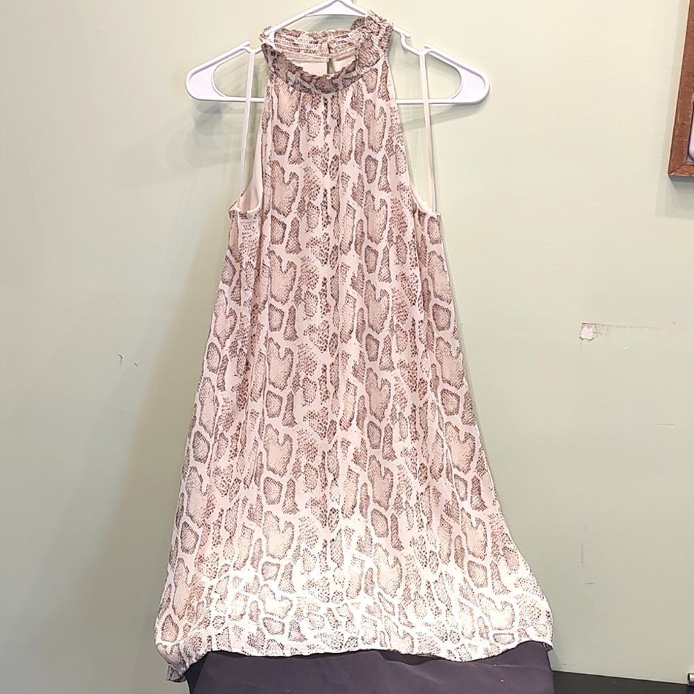 Light animal print summer dress
